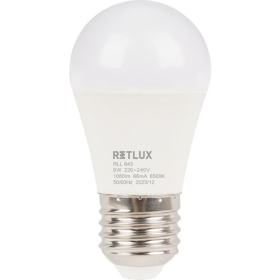 RETLUX RLL 643 G45 E27 miniG 8W DL D
