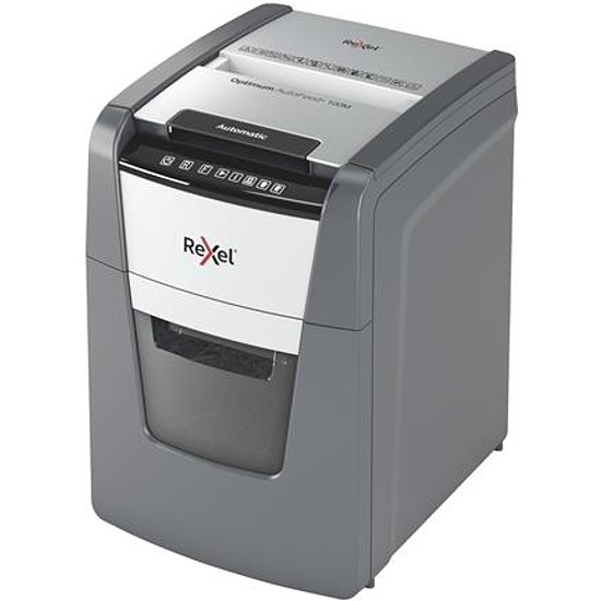 REXEL Iratmegsemmisítő, konfetti, 100 lap, "Optimum AutoFeed+ 100"