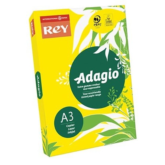 Rey Adagio A3 80gr. színes fénymásolópapír élénksárga 500 ív / csomag
