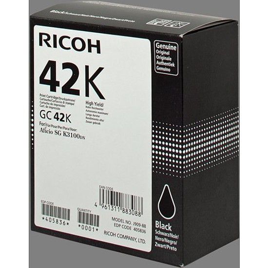 Ricoh Aficio SG Type GC42KH Black gélpatron eredeti 405836 10K Csak Ricoh SGK3100-hoz!
