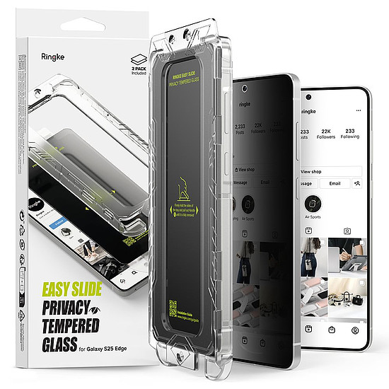 Ringke Easy Slide 2 db-os betekintést gátló üveg Samsung Galaxy S25 Edge készülékhez