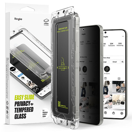 Ringke Easy Slide 2 db-os betekintést gátló üveg Samsung Galaxy S25 készülékhez