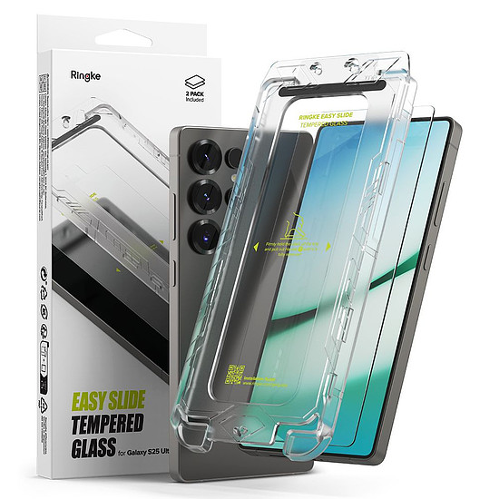 Ringke Easy Slide 2 db-os edzett üveg Samsung Galaxy S25 Ultra készülékhez