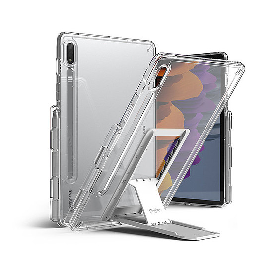 Ringke Fusion Combo Kiemelkedő kemény tok TPU kerettel Samsung Galaxy Tab S7 11´´ készülékhez + öntapadó, összecsukható állvány átlátszó (FC475R39)