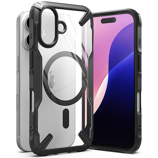 Ringke Fusion X MagSafe tok iPhone 16-hoz - fekete