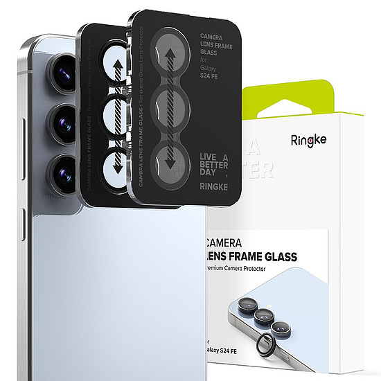 Ringke Kamerakeret Védő 2 db-os Csomag Samsung Galaxy S24 FE-hez - Fekete