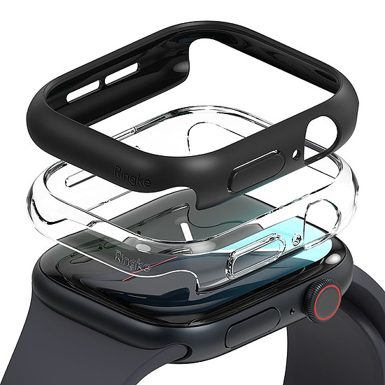 Ringke Slim 2 db-os Apple Watch 10 42 mm-es tok - átlátszó és matt fekete