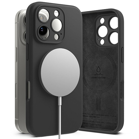 Ringke szilikon MagSafe iPhone 16 Pro tok - fekete