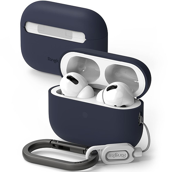 Ringke szilikon tok Apple AirPods Pro 1 / 2 fülhallgatóhoz - sötétkék