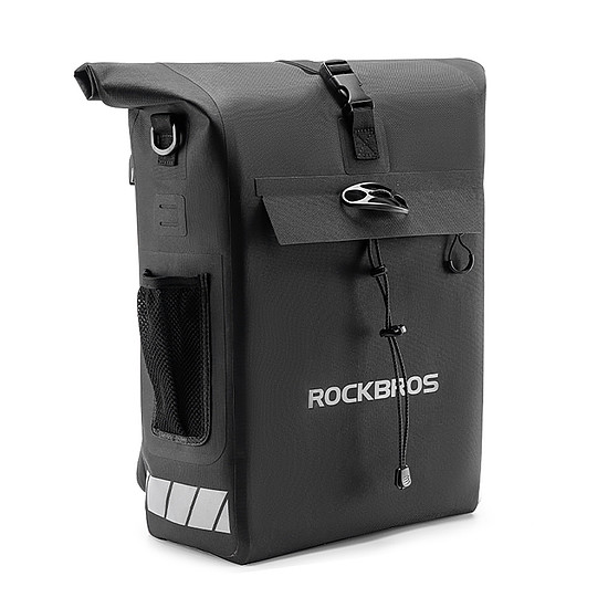 Rockbros kerékpártáska hátizsák funkcióval, vízálló, sisaktartóval 18l - fekete