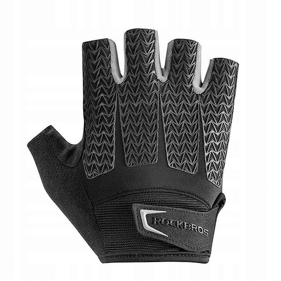 Rockbros S169BGR XXL kerékpáros kesztyű gélbetétekkel - szürke