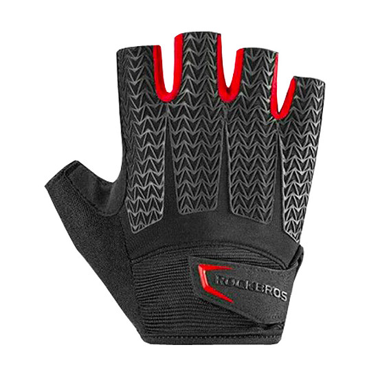 Rockbros S169BR XL kerékpáros kesztyű gélbetétekkel - fekete és piros