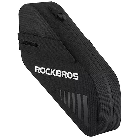 RockBros - Tárolótáska (30130078002) - Nyereghez, Gyors rögzítő rendszerrel, Vízálló védelem, 0,6 l - Fekete (KF2310395)