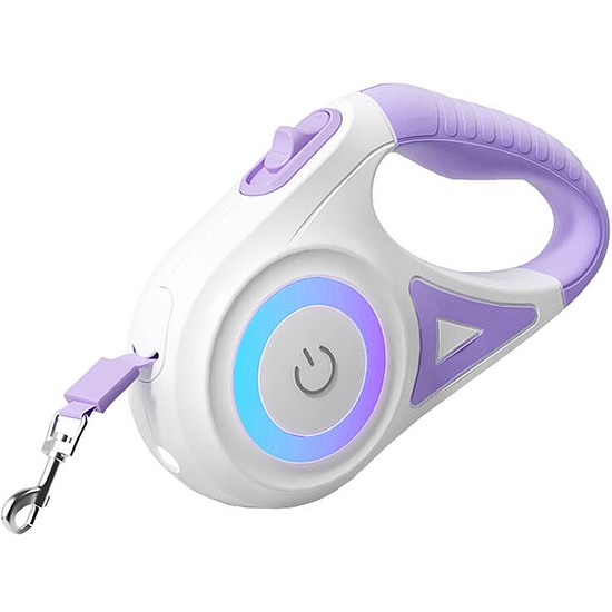 Rojeco 5m LED-es automata póráz lila (RQYS-04 Purp)