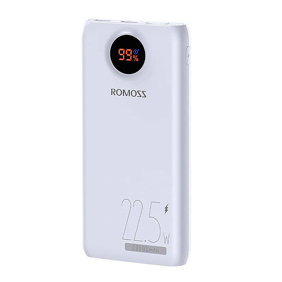 Romoss SW20PF Powerbank, 20 000 mAh, 22,5 W, fehér (PSW20-112-1133H)