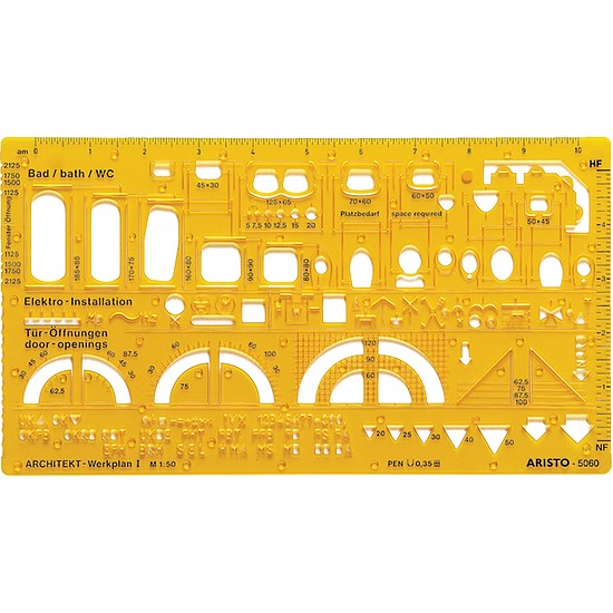 Sablon építész kombi I, 1:50, Aristo (GEO5060)