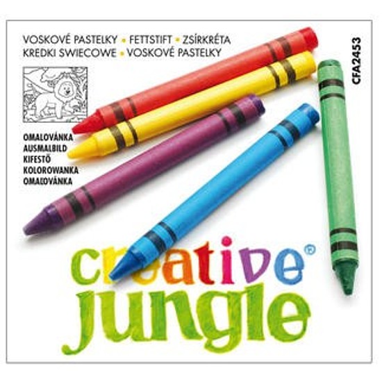 Sakota Creative Dzsungel zsírkréta 12 színű kifestővel