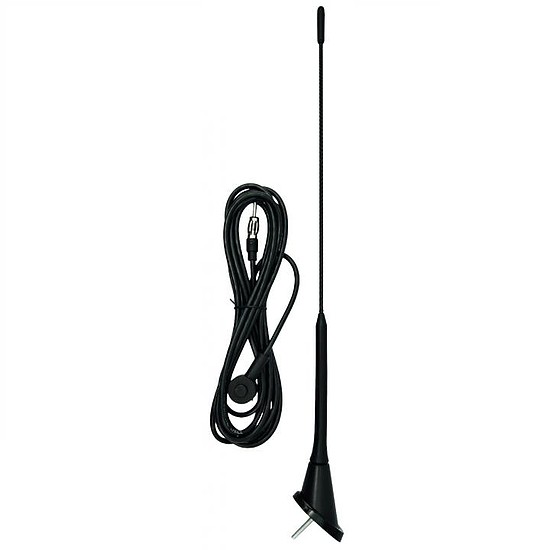 SAL 90557 autóantenna tetőre, VW Golf, M5 csavar, DIN csatlakozó, 400 mm, 52, gumi burkolat