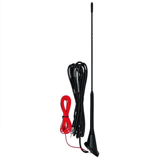 SAL 93220 autóantenna erősítővel, tetőre, VW Golf, M5 csavar, DIN csatlakozó, 400 mm, 52, gumi burkolat