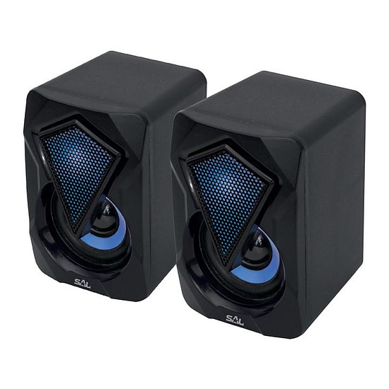SAL PCS 230 multimédia hangszórópár, 2x3 W, RGB LED effekt, AUX, BT, USB tápkábel
