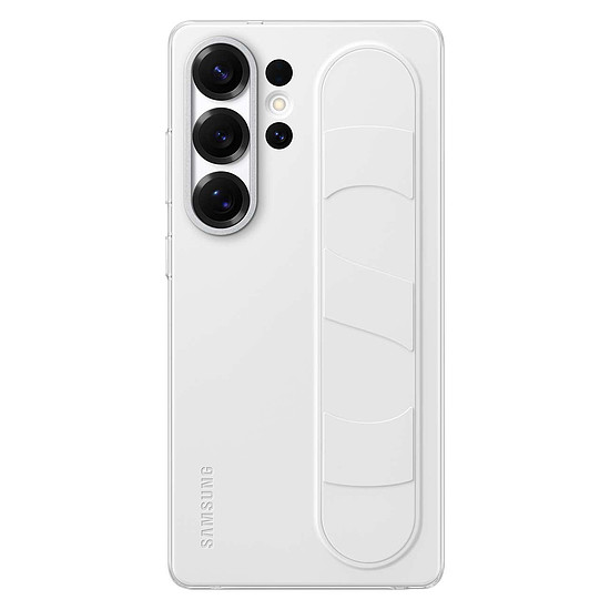 Samsung álló markolatú tok EF-GS938CWEGWW szilikon tok tartóval / állvánnyal Samsung Galaxy S25 Ultra készülékhez, fehér