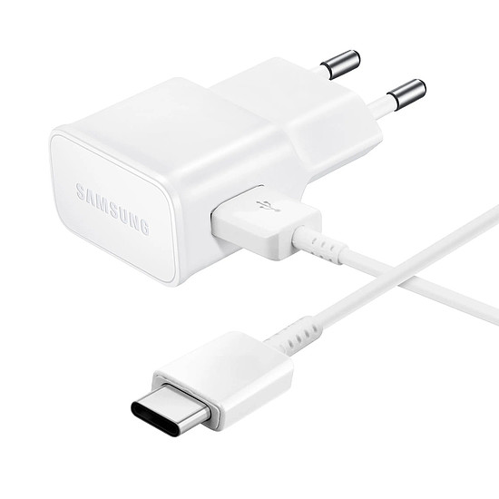 Samsung EP-TA200EWE USB-A 15W-os fali töltő EP-DR140AWE USB-A - USB-C kábellel (OOB Bulk - csere csomagolás) - fehér