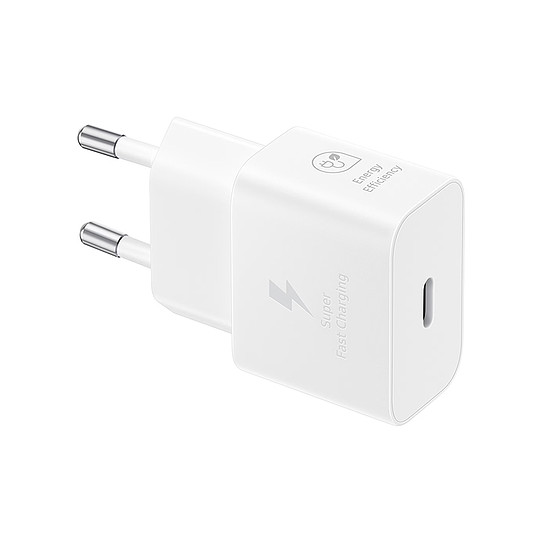 Samsung - Eredeti fali töltő T2510 Paris 2024 (EP-T2510NWEGEU) - Type-C, 25 W, szupergyors töltés - fehér (buborékcsomagolás) (KF2316313)