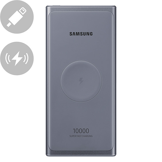 Samsung Powerbank 10000 mAh vezeték nélküli töltési funkcióval szürke (EB-U3300XJEGEU)