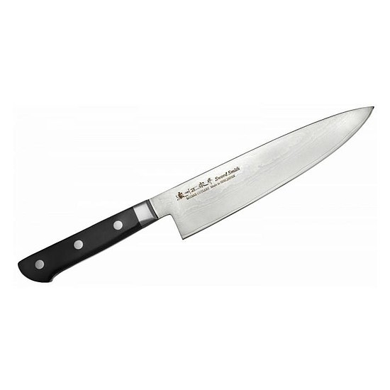 Satake 805-544 Daichi Gyuto (Séf) japán damaszk konyhakés, 20 cm-es penge hossz, damaszk acél, pakka fa markolat