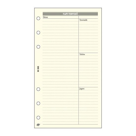 Saturnus Bianco napi tervező betétlap 95×171mm M368 chamois