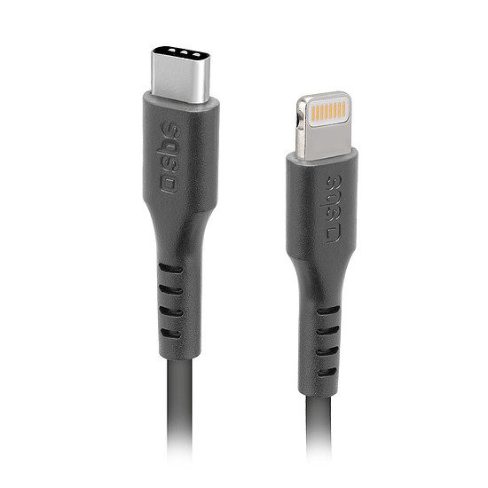 SBS TECABLELIGTC1K USB-C - Lightning kábel 1m - fekete