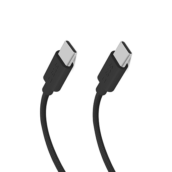 SBS TECABLETISSUETCK USB-C - USB-C 1.5m 60W fonott kábel - fekete
