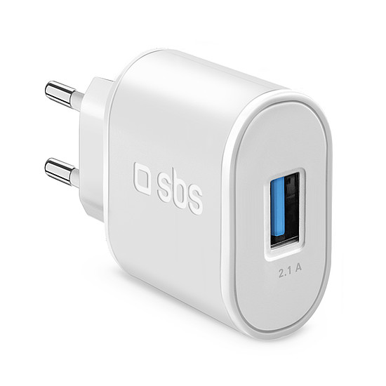 SBS TETR1USB2AWFAST 10W USB-A fali töltő - fehér