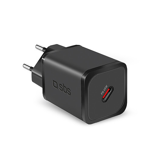 SBS TETRGAN1C45W 45W GaN USB-C fali töltő tápellátással - fekete