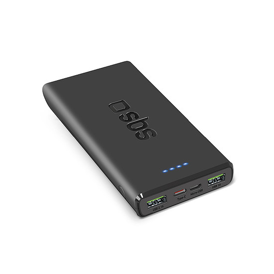 SBS TTBB10000FASTPD20K 10000 mAh 20W Power Delivery funkcióval ellátott külső akkumulátor - fekete