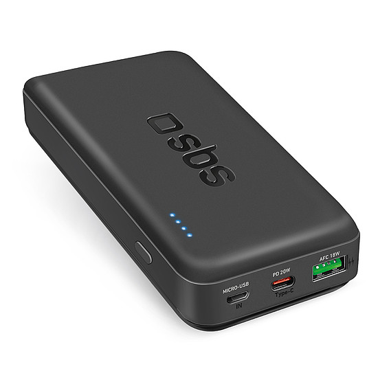 SBS TTBB20000PD20K 20000 mAh 20W PD USB-C, USB-A, Micro-USB külső akkumulátor - fekete