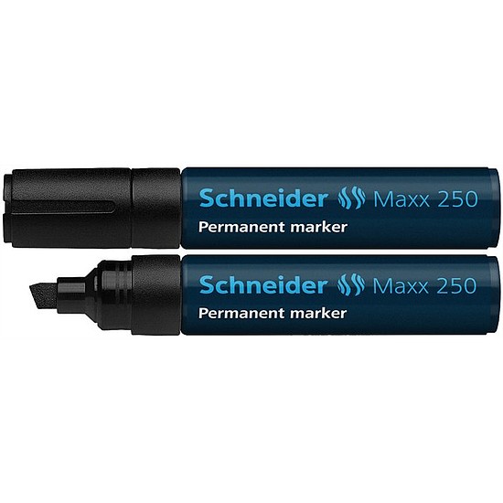 Schneider 250 alkoholos marker fekete, vágott hegy 2-7mm