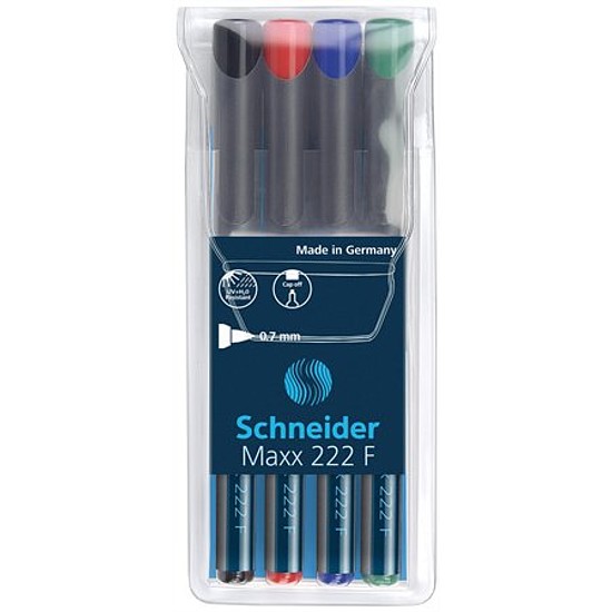 Schneider Maxx 222 OHP F alkoholos rostirón tűhegy 0,7mm 4db-os készlet