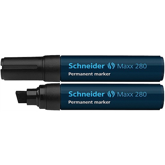 Schneider Maxx 280 alkoholos marker fekete, vágott hegy 4-12mm