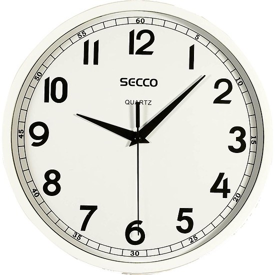 Secco falióra analóg fényes fehér 24 cm kör S TS6019-77