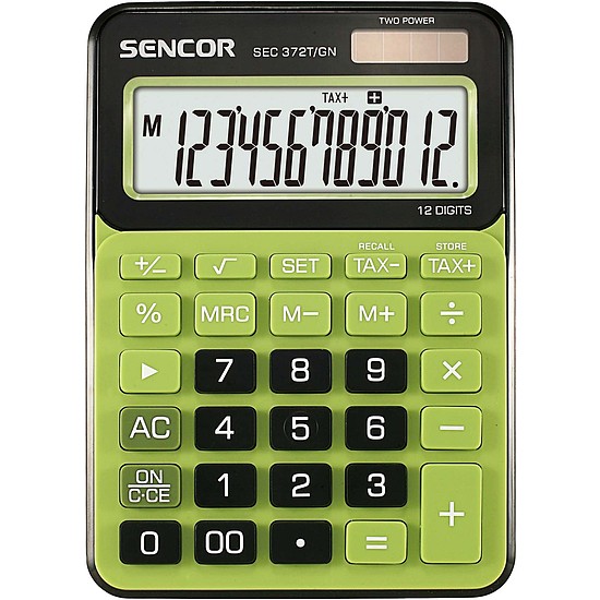 Sencor SEC 372T/GN számológép asztali 12 számjegy zöld