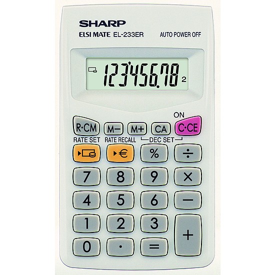 Sharp EL-233ER/S zsebszámológép 8 számjegy
