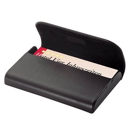Sigel Torino névjegykártya tartó fekete bőr 65x95 mm 25 db névjegyhez