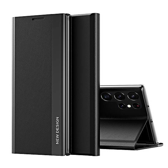 Sleep Case Pro Samsung Galaxy S25 Ultra tok kihajtható és állvánnyal - fekete