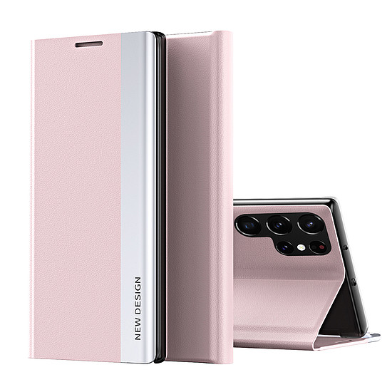Sleep Case Pro Samsung Galaxy S25 Ultra tok kihajtható és állvánnyal - rózsaszín
