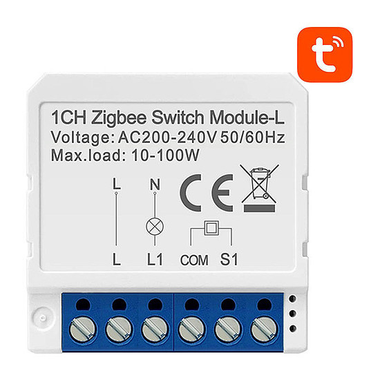 Smart Switch Modul ZigBee Avatto LZWSM16-W1 Nincs semleges TUYA (LZWSM16-W1)