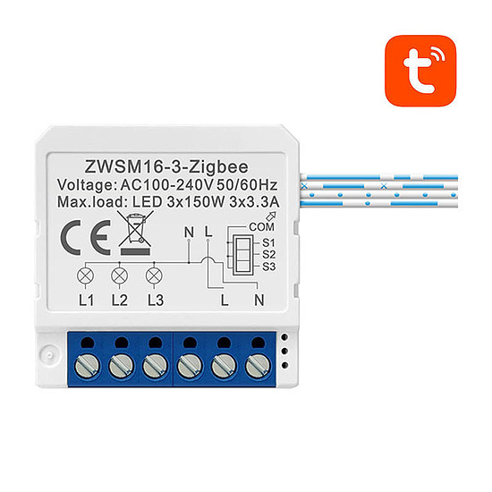 Smart Switch modul ZigBee Avatto ZWSM16-W3 TUYA (ZWSM16-W3)