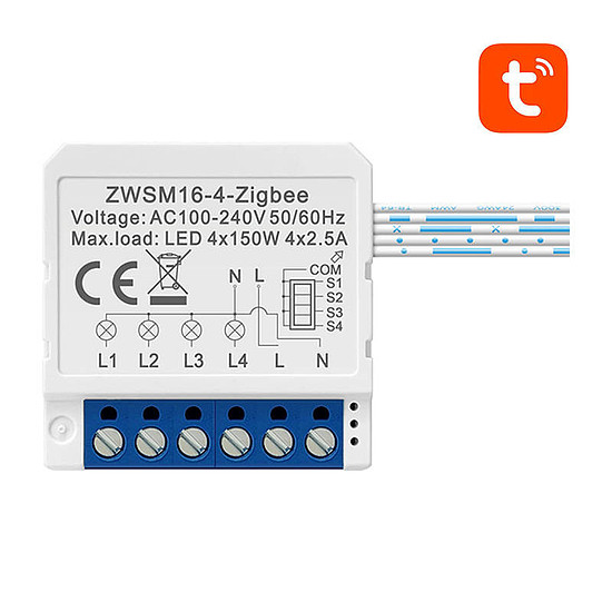 Smart Switch modul ZigBee Avatto ZWSM16-W4 TUYA (ZWSM16-W4)