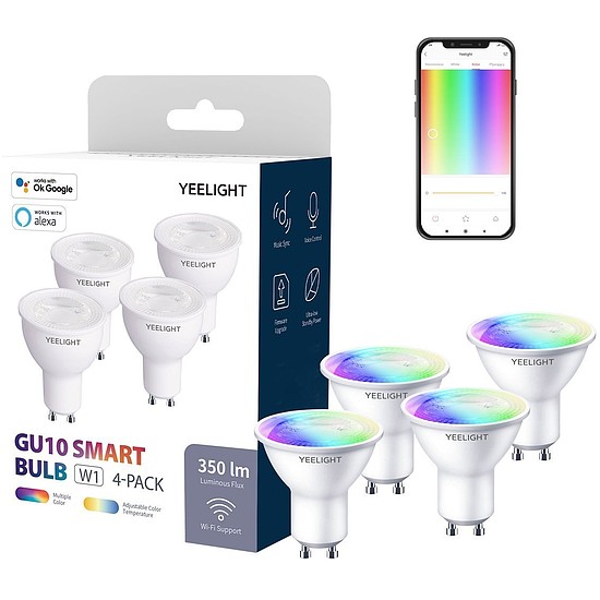 Smart Yeelight W1 GU10 izzó színes 4db (026243)