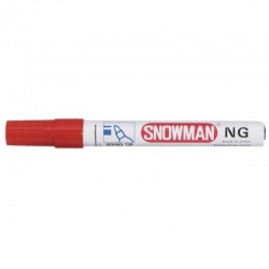 Snowman NG-12 alkoholos marker piros, kerek hegy 1-3mm